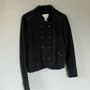 Aeropostale Button Up Military Style Fall Spring coat jacket Black Medium